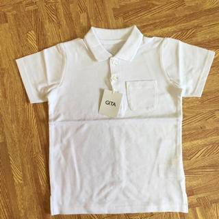 ベルメゾン(ベルメゾン)の半袖白ポロシャツ綿100％120センチ男女兼用(Tシャツ/カットソー)