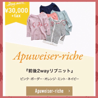 アプワイザーリッシェ(Apuweiser-riche)の前後2wayリブニット🌺(ニット/セーター)