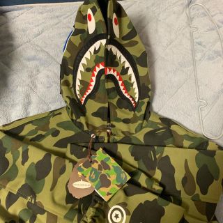 激安XLサイズ新品！ BAPE×DCカラーカモ supermanパーカー青迷彩