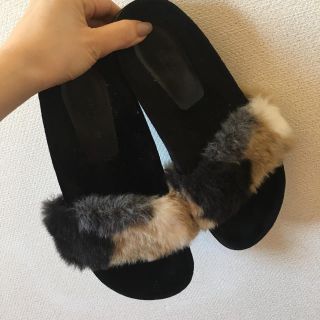 ザラ(ZARA)のZARA ファーサンダル (サンダル)