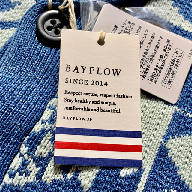 BAYFLOW(ベイフロー)の新品未使用【BAYFLOWベイフロー】コットンネイティブジャガードカーディガン メンズのトップス(カーディガン)の商品写真
