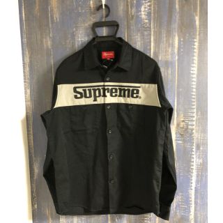 シュプリーム(Supreme)のRacing Logo Work Shirt シャツ 黒 M(シャツ)