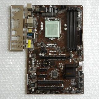 ★LGA1150 マザーボード ASRock H87 Pro4 IOパネル付(PCパーツ)