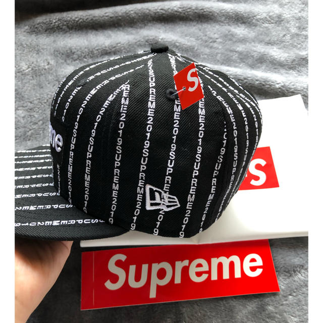 Supreme 19SS Text Stripe New Era 7 1/2