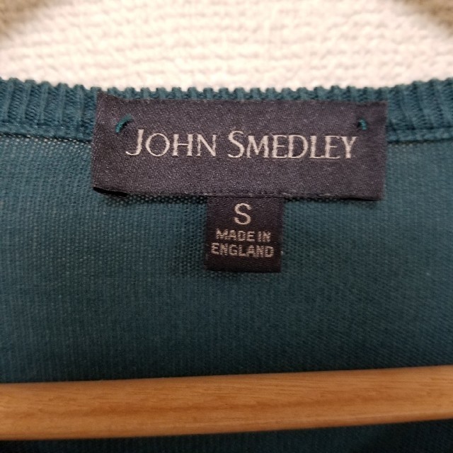 JOHN SMEDLEY(ジョンスメドレー)のジョンスメドレー Vネックセーター コットン 緑 サイズS メンズのトップス(ニット/セーター)の商品写真