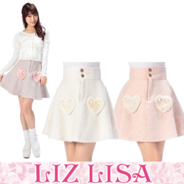 LIZ LISA(リズリサ)のハートポケットスカート レディースのスカート(ひざ丈スカート)の商品写真