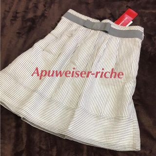 アプワイザーリッシェ(Apuweiser-riche)の未使用1.4万円アプワイザーリッシェ♡ストライプスカート(ひざ丈スカート)