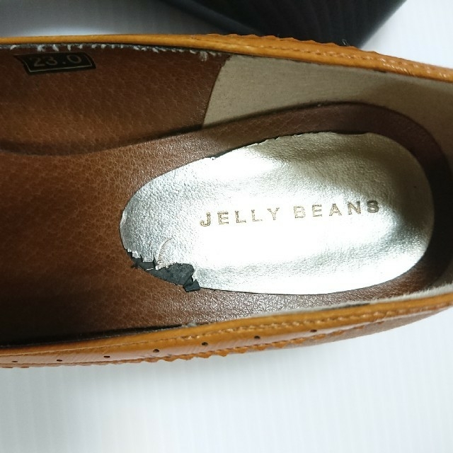JELLY BEANS(ジェリービーンズ)のキャメル色リボン付パンプス 23cm ジェリービーンズ レディースの靴/シューズ(ハイヒール/パンプス)の商品写真