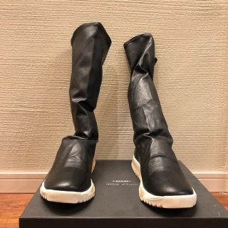 リックオウエンス(Rick Owens)のrick owens リックオウエンス レザー ソックスニーカー 40.5 新品(スニーカー)