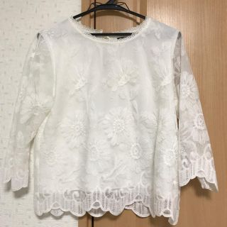 ダブルクローゼット(w closet)のW closet レースカットソー(カットソー(長袖/七分))