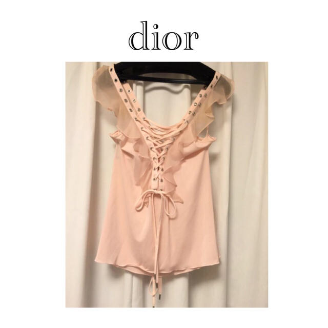 Christian Dior(クリスチャンディオール)のdior フリルTOPS＊ レディースのトップス(シャツ/ブラウス(半袖/袖なし))の商品写真