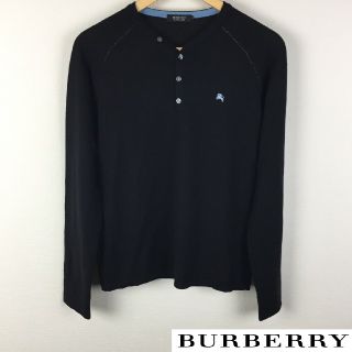 バーバリーブラックレーベル(BURBERRY BLACK LABEL)の美品 BURBERRY BLACK LABEL 長袖ニット ブラック サイズ2(ニット/セーター)