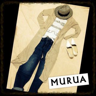 ムルーア(MURUA)のMURUAロングカーデ美品(カーディガン)