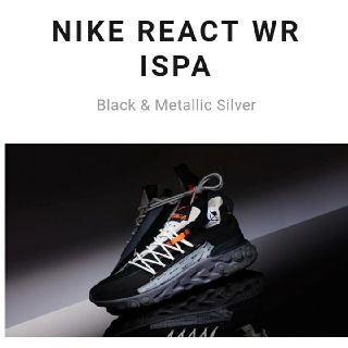 ナイキ(NIKE)のNIKE REACT WR ISPA 　ブラック(スニーカー)