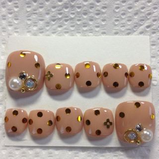 フット♡艶ジェル♡ドットネイル♡足用♡(つけ爪/ネイルチップ)