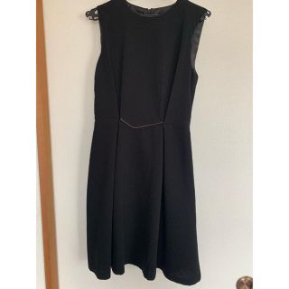 ザラ(ZARA)のZARA 切替 ワンピース S ブラック 黒 ドレス ザラ(ひざ丈ワンピース)