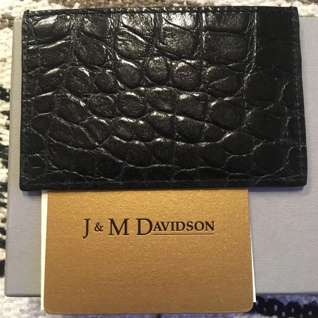 J&M DAVIDSON(ジェイアンドエムデヴィッドソン)のjm j&m davidson カードケース 黒 メンズのファッション小物(名刺入れ/定期入れ)の商品写真