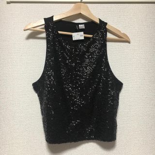 エイチアンドエム(H&M)の★新品★ 送料無料 H&M エイチアンドエム スパンコール タンクトップ タグ付(タンクトップ)