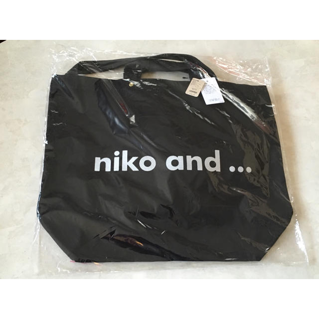 niko and...(ニコアンド)のニコアンド niko and… ニコロゴ トートバッグ 2way 黒 レディースのバッグ(トートバッグ)の商品写真