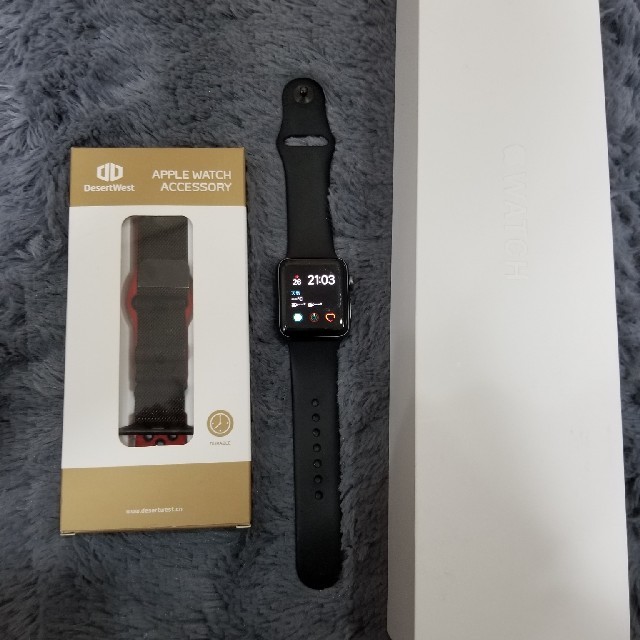 Apple Watch series 2 38mm アルミニウム　スペースグレイスマホ/家電/カメラ