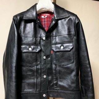 ジュンヤワタナベコムデギャルソン(JUNYA WATANABE COMME des GARCONS)のジュンヤワタナベ コムデギャルソン リーバイス レザー ジャケット サイズＳＳ(レザージャケット)