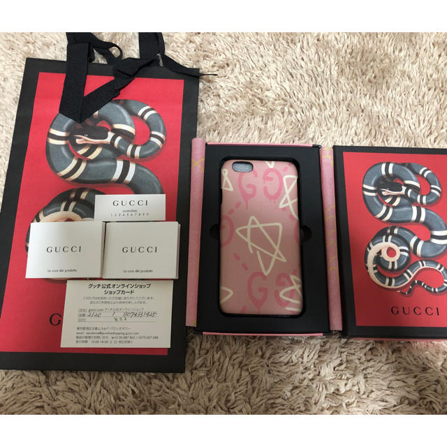 Gucci - GUCCI グッチ ゴースト iPhone 6 6S ケース ピンク 正規品の通販 by ちーこ's shop｜グッチならラクマ