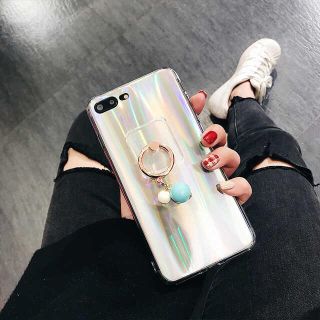 ゆゆゆ様専用 iPhone7 チャーム オーロラ バンカーリング インスタ (iPhoneケース)