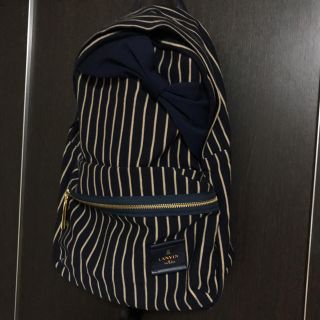 ランバンオンブルー(LANVIN en Bleu)のランバンオンブルー  リボン リュック ストライプ(リュック/バックパック)