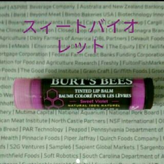 バーツビーズ(BURT'S BEES)のろん様専用バーツビーズティンテッド☆100%ナチュラル　♥スィートバイオレット(リップケア/リップクリーム)