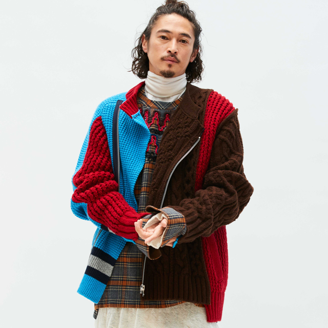 sacai(サカイ)の【定価114480円】即完売希少 sacai 18aw ライダースニット メンズのトップス(ニット/セーター)の商品写真