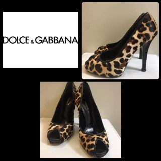 ドルチェアンドガッバーナ(DOLCE&GABBANA)の定価6.9万 ドルチェ&ガッバーナ ハラコレオパード  パンプス(ハイヒール/パンプス)