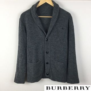 バーバリーブラックレーベル(BURBERRY BLACK LABEL)の美品 BURBERRY BLACK LABEL 長袖カーディガン グレー(カーディガン)