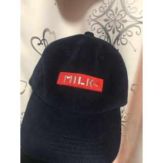 ミルクフェド(MILKFED.)の【MILKFED.】 BAR LOGO CAP（レッド）   (キャップ)