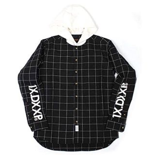 テンディープ(10Deep)の10deep テンディープ チェックシャツ フード シャツ 袖ロゴ(シャツ)