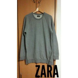 ザラ(ZARA)の【美品】ZARAロング丈スウェット　Lサイズ(スウェット)