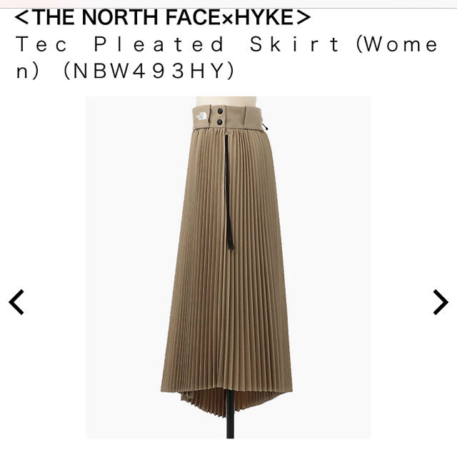 NORTH FACE × HYKE TEC PLEATED SKIRT タン L