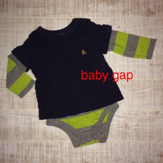 ベビーギャップ(babyGAP)のbaby gap 重ね着風ロンパース 70(ロンパース)