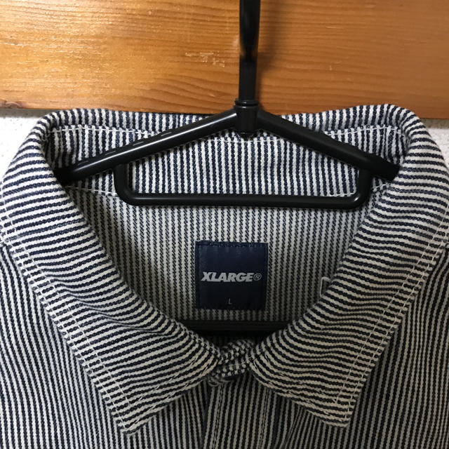 XLARGE(エクストララージ)のエクストララージ ヒッコリー柄 半袖シャツ スヌーピーコラボ メンズのトップス(シャツ)の商品写真