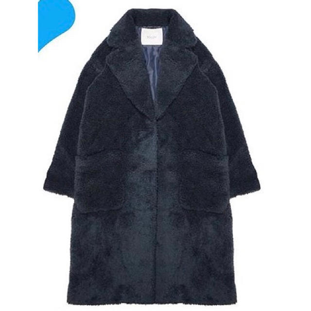 Plage(プラージュ)のsolov ボアロングコート ブラック レディースのジャケット/アウター(ロングコート)の商品写真