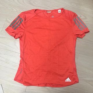 アディダス(adidas)のアディダス メッシュT Tシャツ サーモンピンク スポーツT  未着用(Tシャツ(半袖/袖なし))