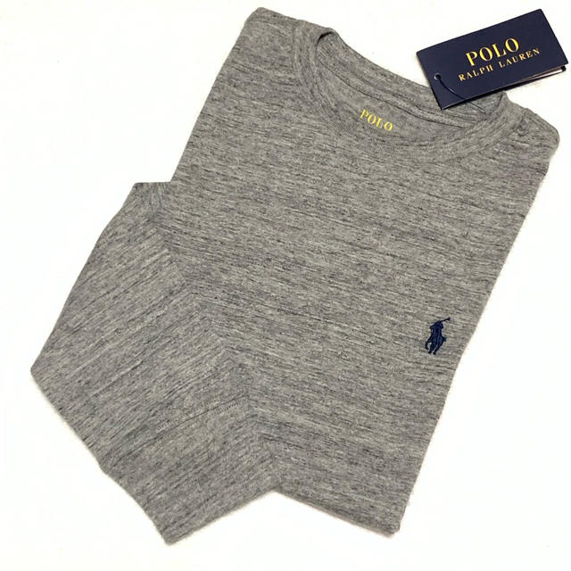 POLO RALPH LAUREN(ポロラルフローレン)の4T/110 新品✨ロングスリーブ Tシャツ / グレー キッズ/ベビー/マタニティのキッズ服男の子用(90cm~)(Tシャツ/カットソー)の商品写真