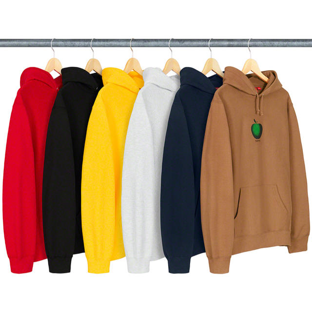 ダークブラウン 茶色 Supreme Apple Hooded Sweatshirt Grey L - 通販
