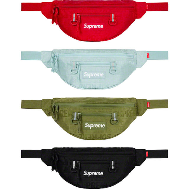 Supreme waist bag 黒 ウェストバッグ