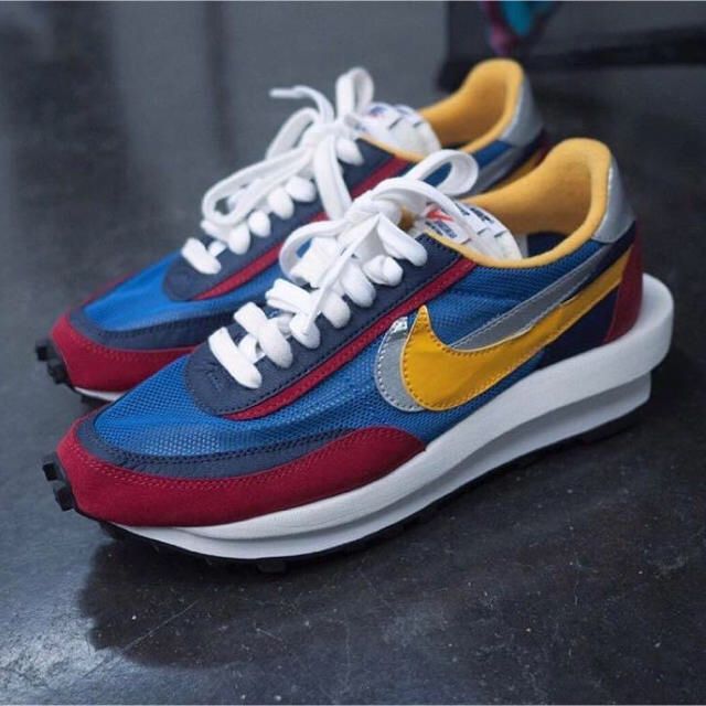 靴/シューズNIKE WAFFLE SACAI ワッフル us9 BLUExMULTI