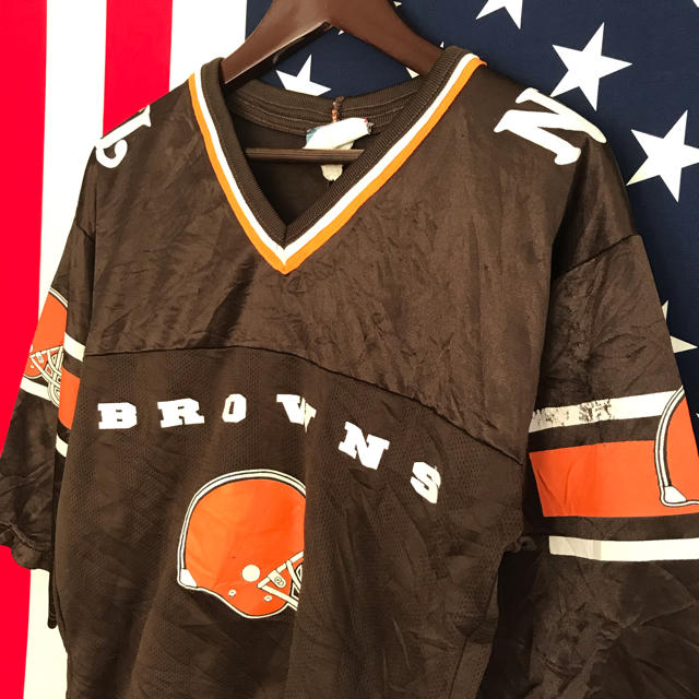 USA古着 NFL ゲームシャツ BROWNS スポーツ/アウトドアのスポーツ/アウトドア その他(アメリカンフットボール)の商品写真