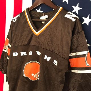 USA古着 NFL ゲームシャツ BROWNS(アメリカンフットボール)