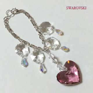 スワロフスキー(SWAROVSKI)のサンキャッチャー✨スワロフスキー アンティークピンク♡ バッグチャーム(バッグチャーム)