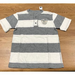 ギャップ(GAP)の新品 GAPギャップ 半袖Tシャツ グレーボーダー 140  (Tシャツ/カットソー)