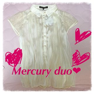 マーキュリーデュオ(MERCURYDUO)の新品タグ付きレースシャツ(シャツ/ブラウス(半袖/袖なし))