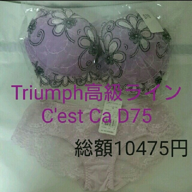 Triumph(トリンプ)のTriumph高級ラインC'est Ca D75ブラジャー、ショーツMセット レディースの下着/アンダーウェア(ブラ&ショーツセット)の商品写真